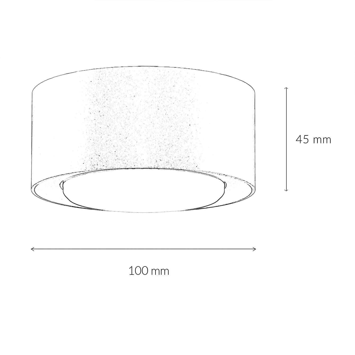 Kleiner Deckenstrahler Metall Ø10cm rund blendarm