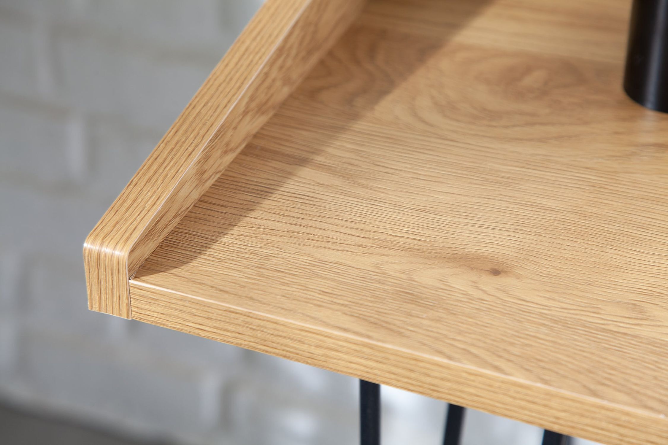 Schreibtisch mit Schublade in Eiche Schwarz 110x89 cm Schreibtisch mit Schublade in Eiche Schwarz 110x89 cm