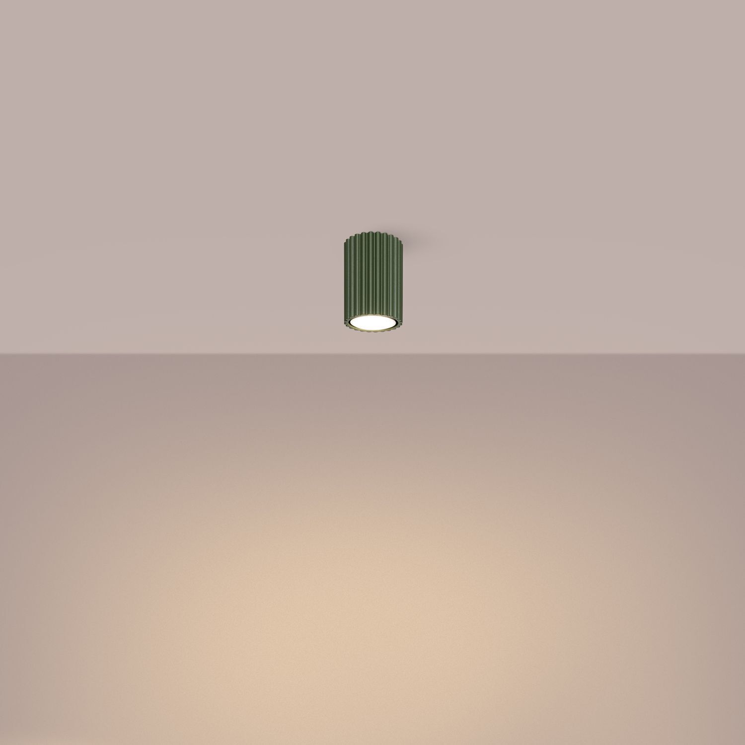 Petit spot à poser GU10 Ø 6,5 cm H : 10 cm Montage apparent Vert Moderne