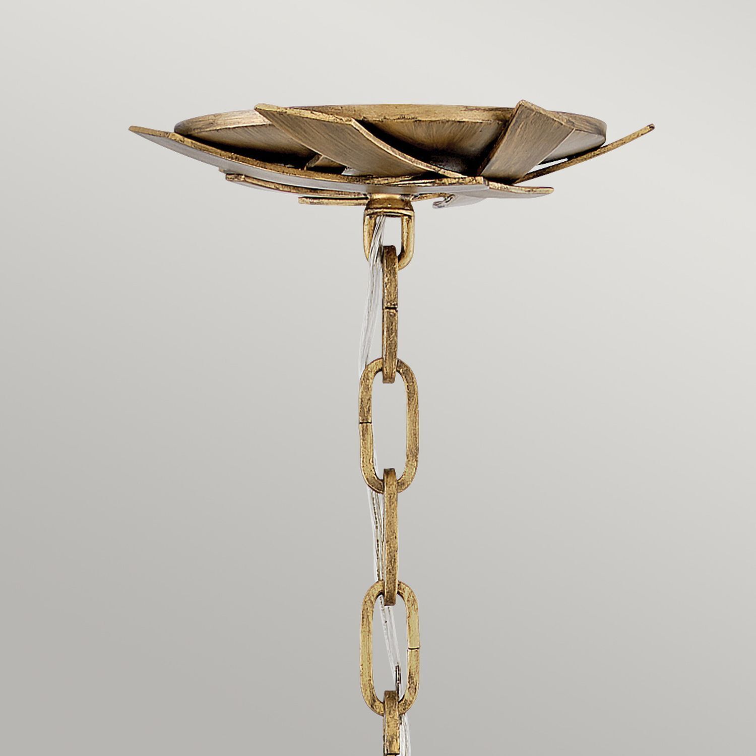 Lampe à suspendre métal cristal Ø 91,4 cm grand H : max. 415,1 cm