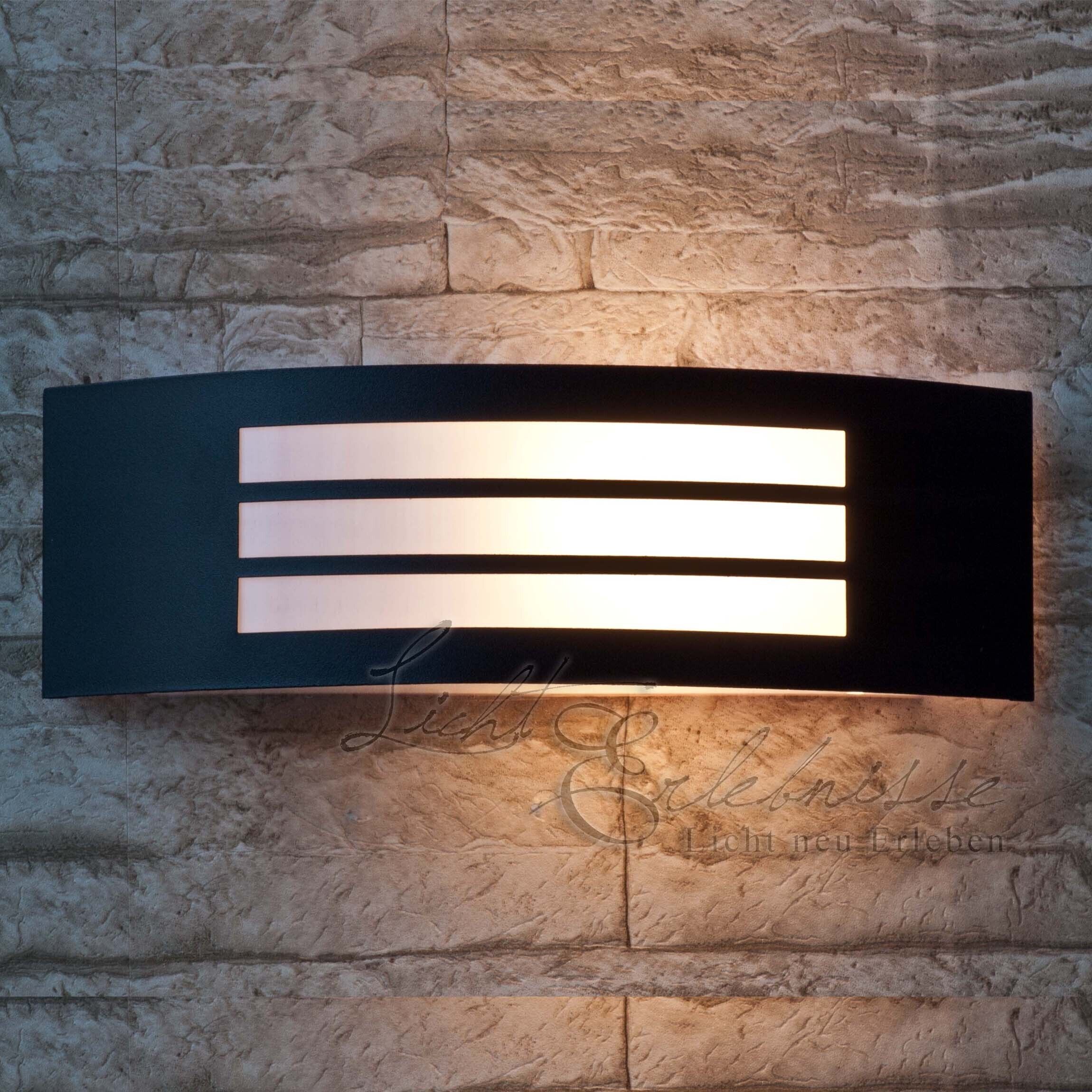 Schwarze Außenwandleuchte IP44 E27 Haus Fassade Außenleuchte Deckenleuchte, Postfach