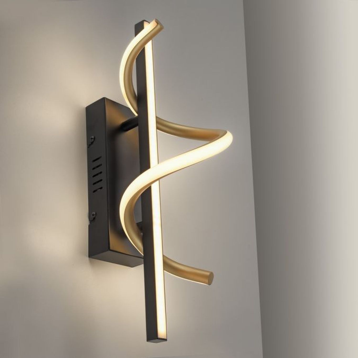 Applique LED métal dimmable 3000 K noir laiton Applique LED métal dimmable 3000 K noir laiton