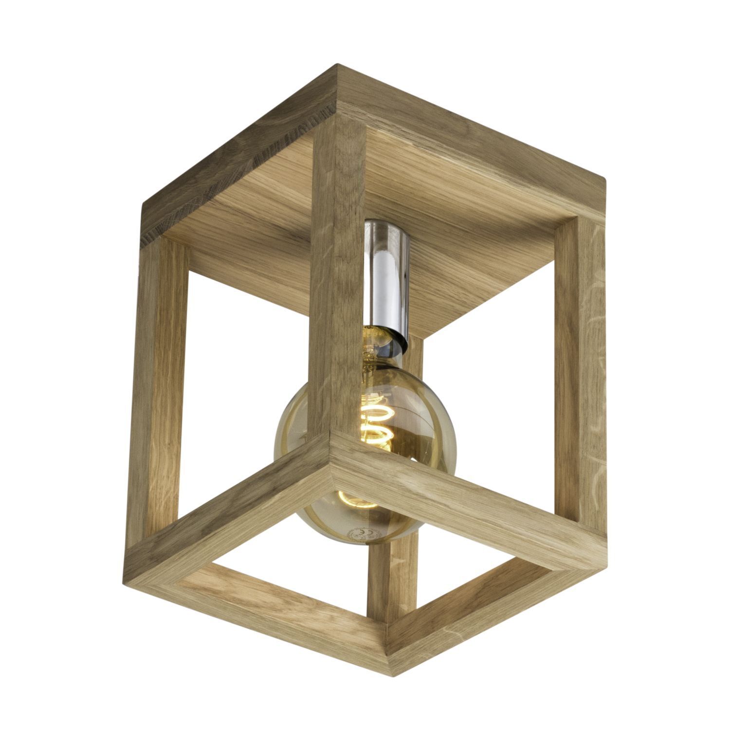 Moderne Deckenleuchte Holz Metall E27 dekorativ