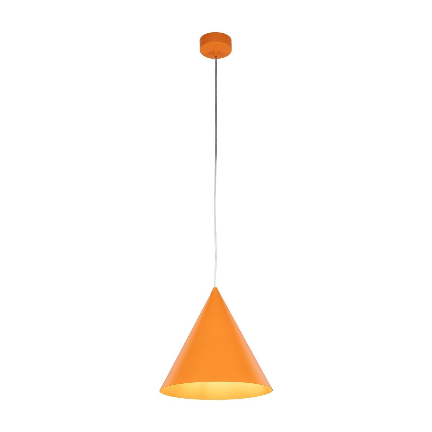 Suspension métal Ø 25 cm H : 160 cm réglable Orange E27