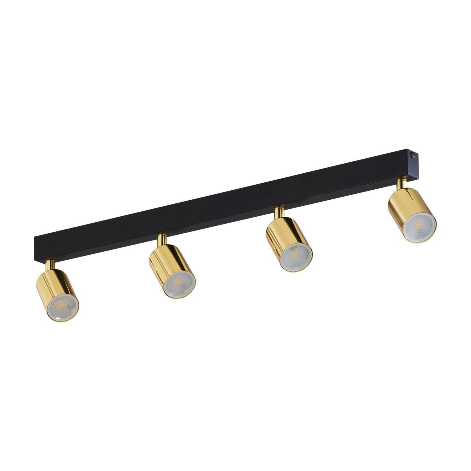 Deckenstrahler GU10 Gold Schwarz 4-flammig 83 cm lang Metall