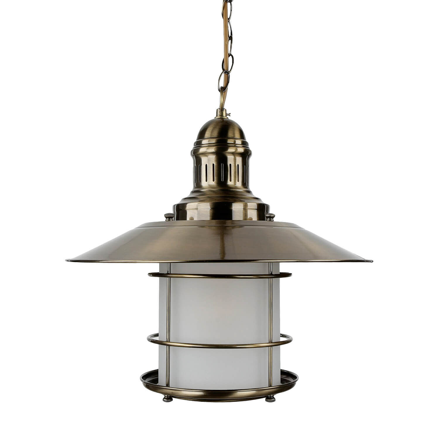 Jugendstil Hängeleuchte Sudan in Messing Optik Lampe, Leuchte