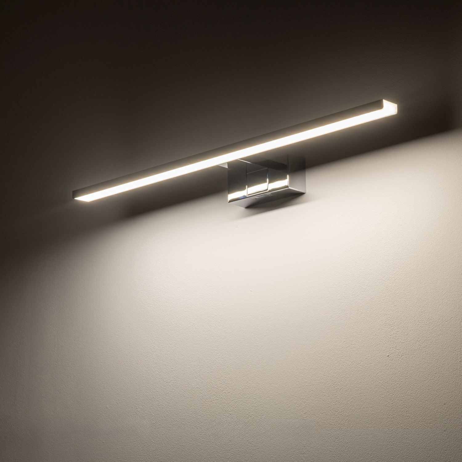 Lampe à miroir LED chrome IP44 3000 K 900 lm aluminium