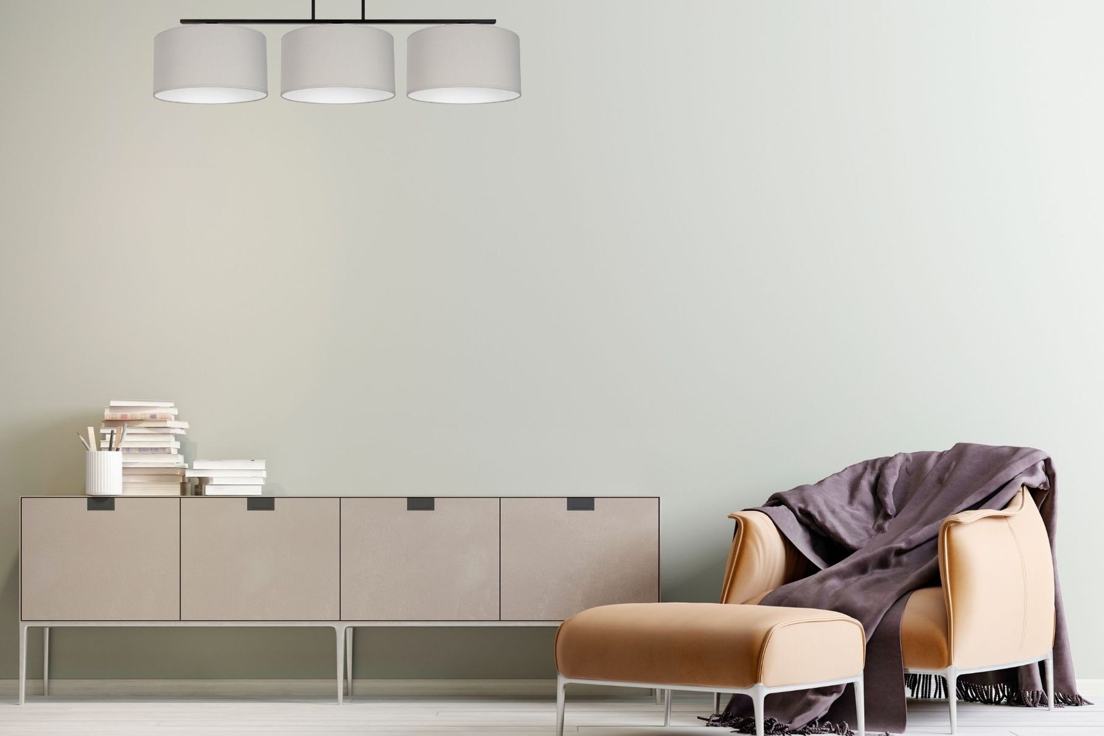 Lampe de plafonnier Tissu Noir Gris Blanc E27 100 cm Moebel, Anrichte, Stuhl, Lampe