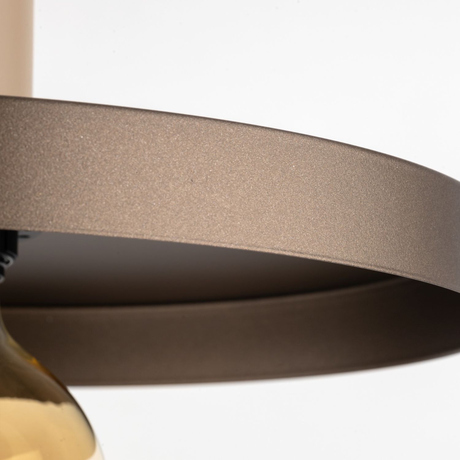 Suspension E27 Ø30 cm ronde Gris sable Marron Vintage Lampe, Lampenschirm