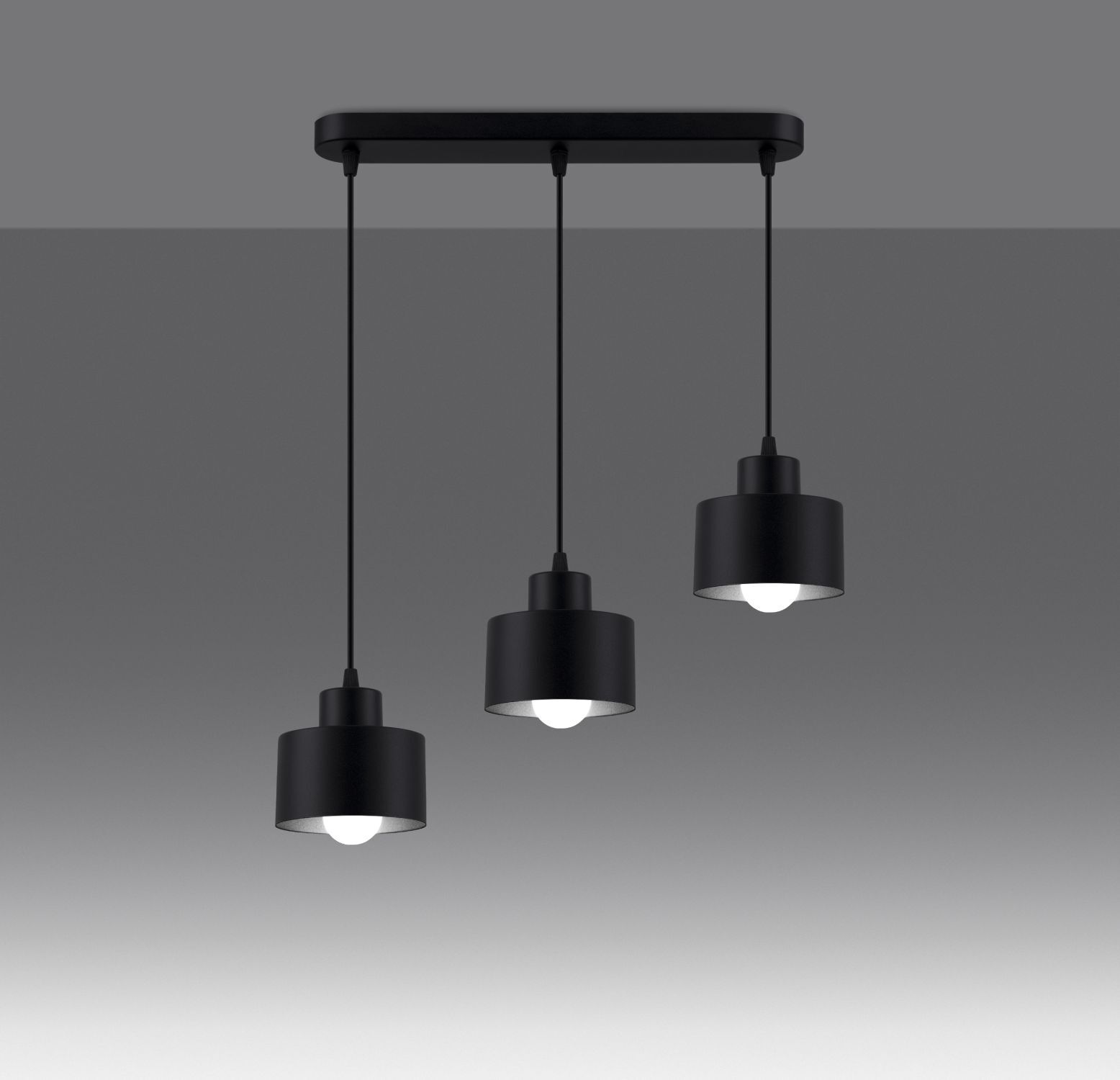 haengeleuchte-pendelleuchte-haengelampe-tisa-3-flammig-schwarz-retro-523-innen-3 pendel lampe, drei pendel, schwarz metall, drei leds, deckenleuchte