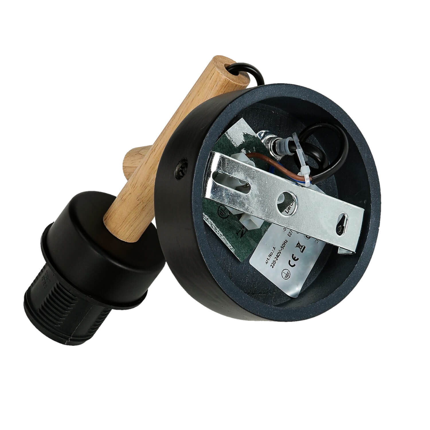 Wandleuchte Schwarz Stoff Schirm E27 VAIO Wandleuchte Schwarz Stoff Schirm E27 VAIO