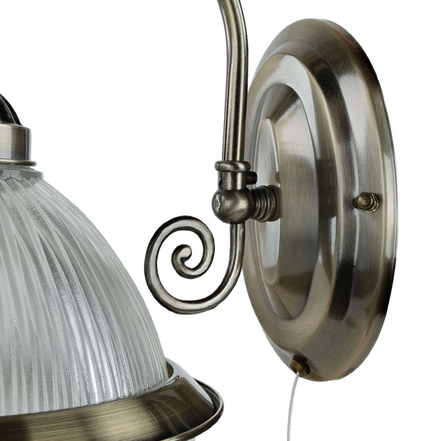 Jugendstil Wandlampe mit Glasschirm Antik Leuchte, Lampe, Beleuchtung