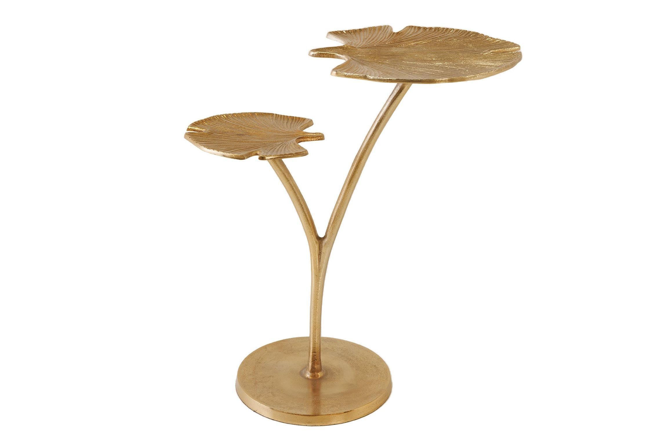 Beistelltisch Metall in Gold 50 x 32 cm Handarbeit Moebel, Stand