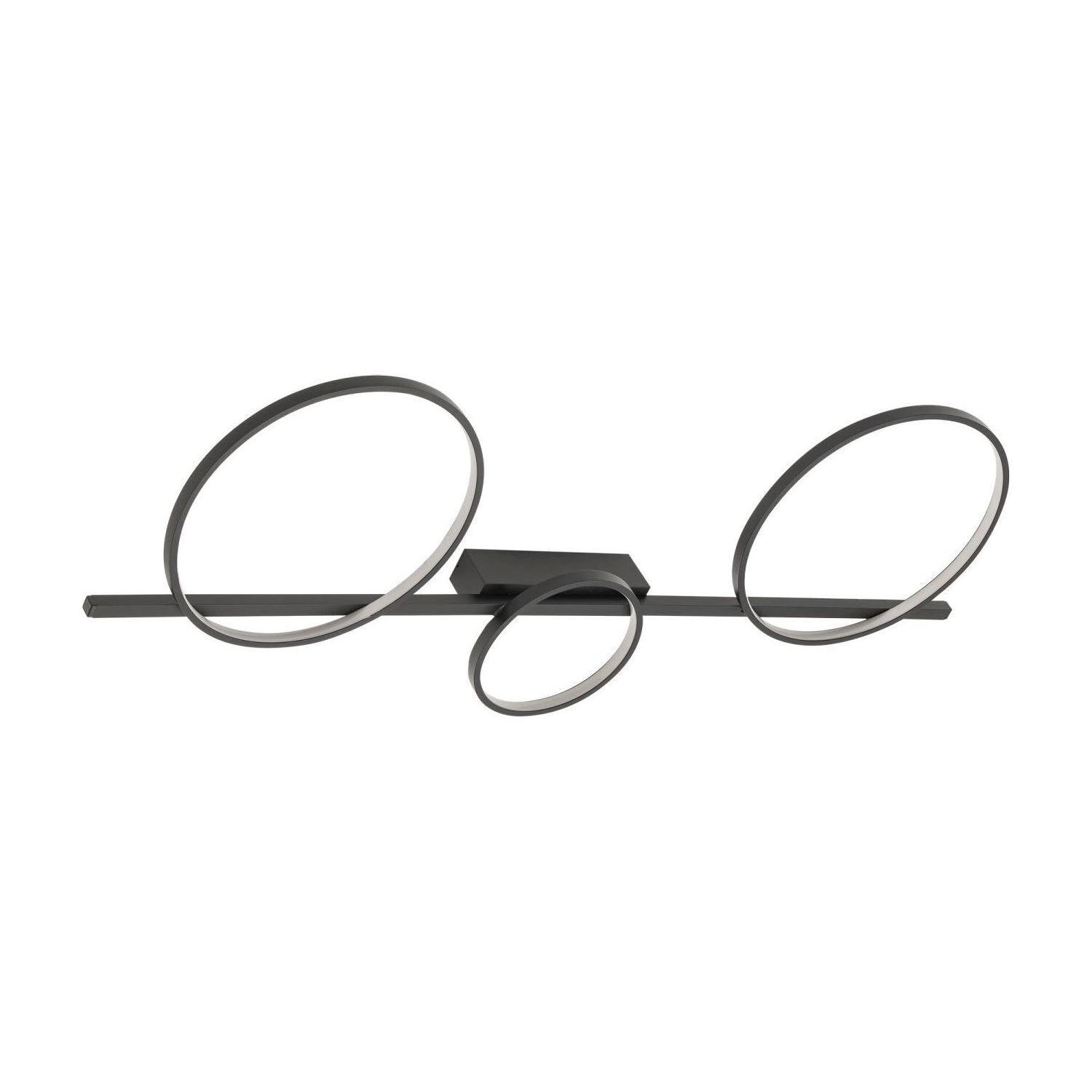 Plafonnier LED noir 100 cm de long 4000 K 1200 lm