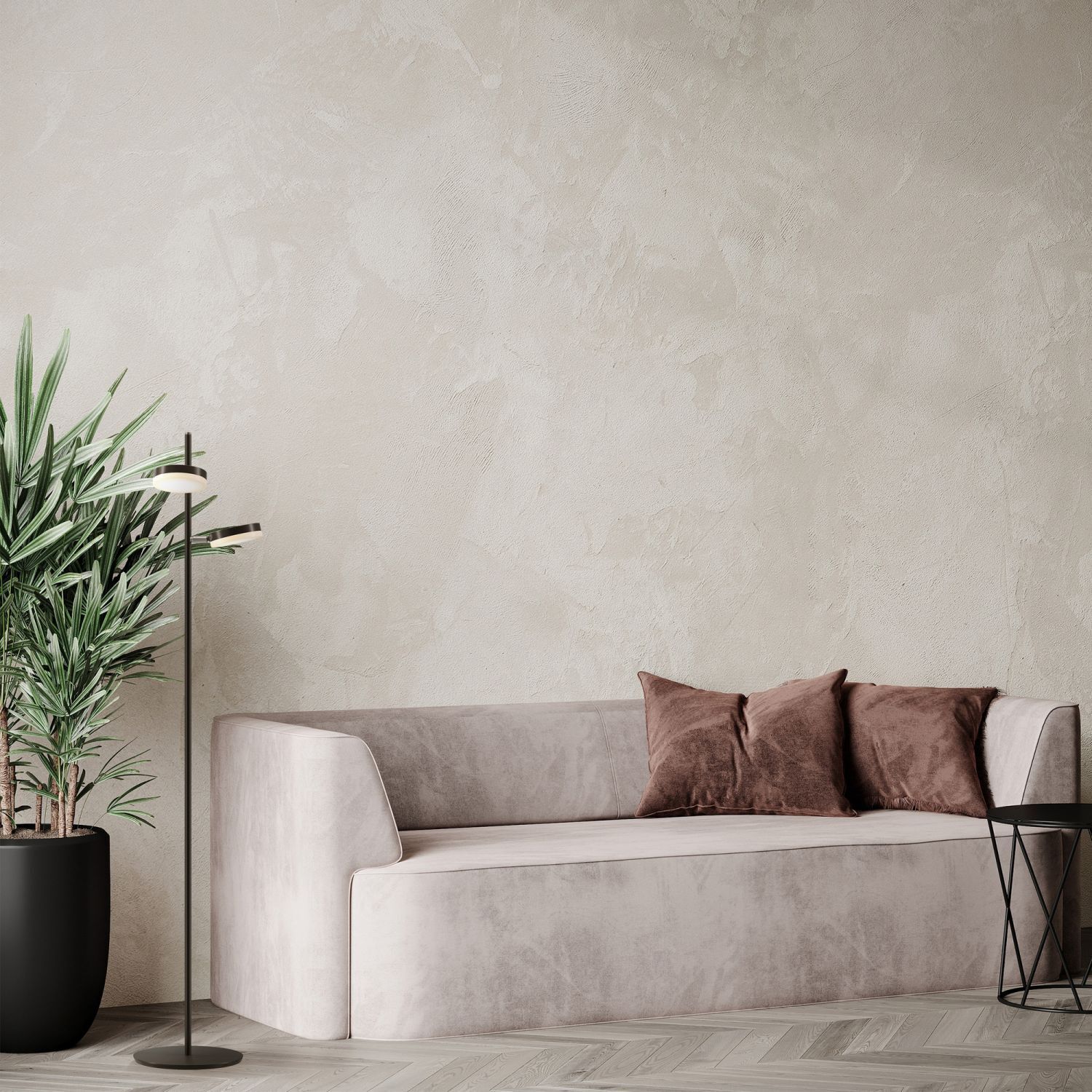 Stehlampe LED Metall verstellbar 145 cm Schwarz 1000 lm Lampe, Dekoration für Zuhause, Kissen, Couch, Mobiliar