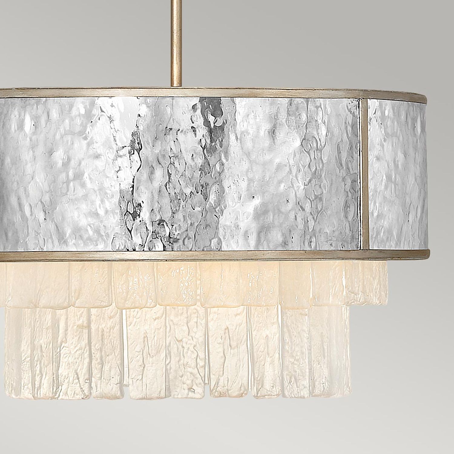 Lampe à suspendre Moderne Ø 50,8 cm rond acier inoxydable cristal