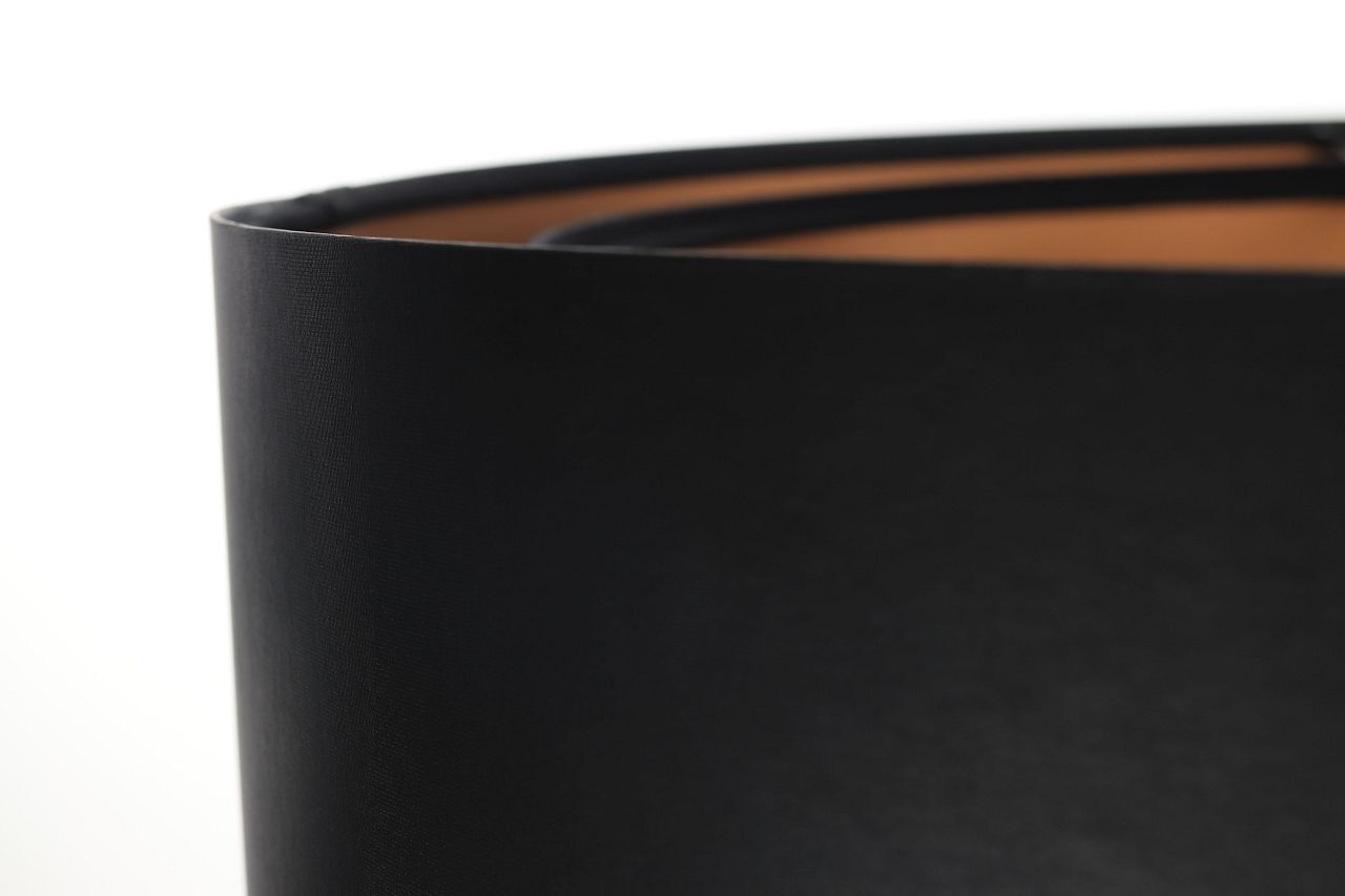 Lampe à suspendre noir brun or E27 ronde D : 50 cm Latex