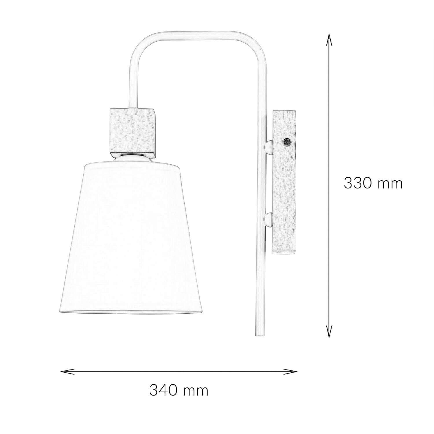 Wandlampe Schirm Weiß Holz Skandinavisch REILLY Lampe