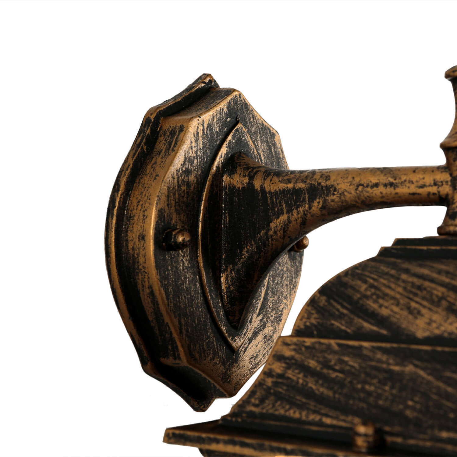 Rustikale Außenwandleuchte in Schwarz Kupfer TIROL Bronze