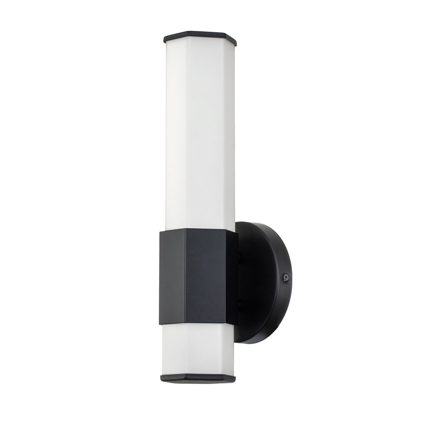 Lampe de salle de bain LED métal verre H : 35,6 cm IP44 anti-éblouissement JORAN
