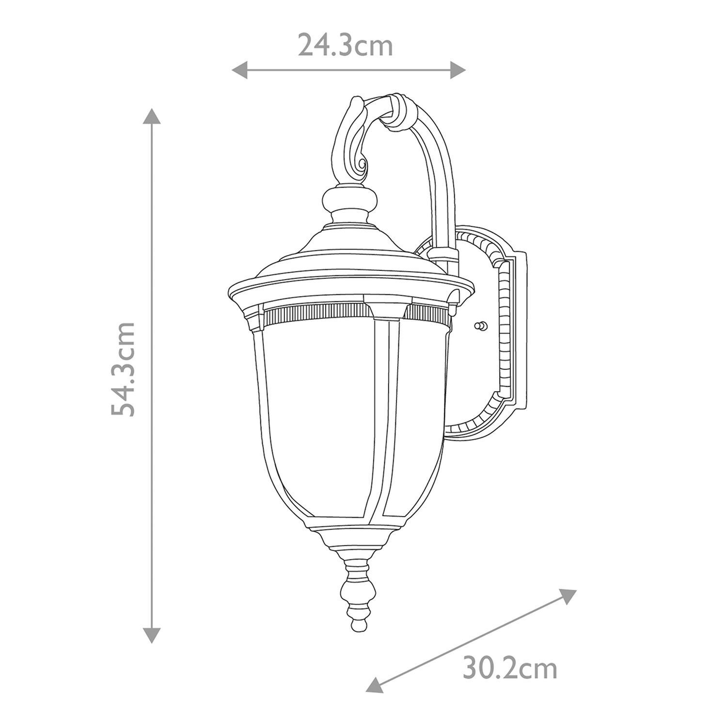 Außenlampe, Wandlampe, Gusseiserne Lampe, Laterne, Beleuchtung
