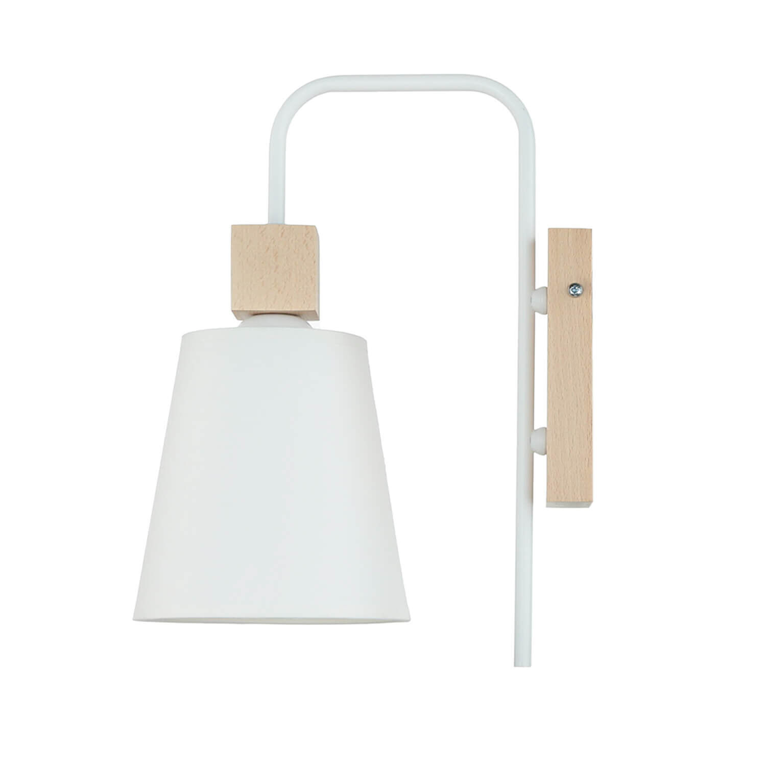 Wandlampe Schirm Weiß Holz Skandinavisch REILLY Lampe