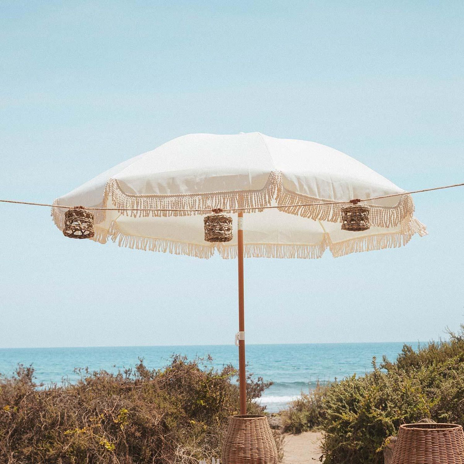 Guirlande lumineuse LED solaire 5 m IP44 jute herbe de mer 2700 K Outdoor Natur, Draußen, Himmel