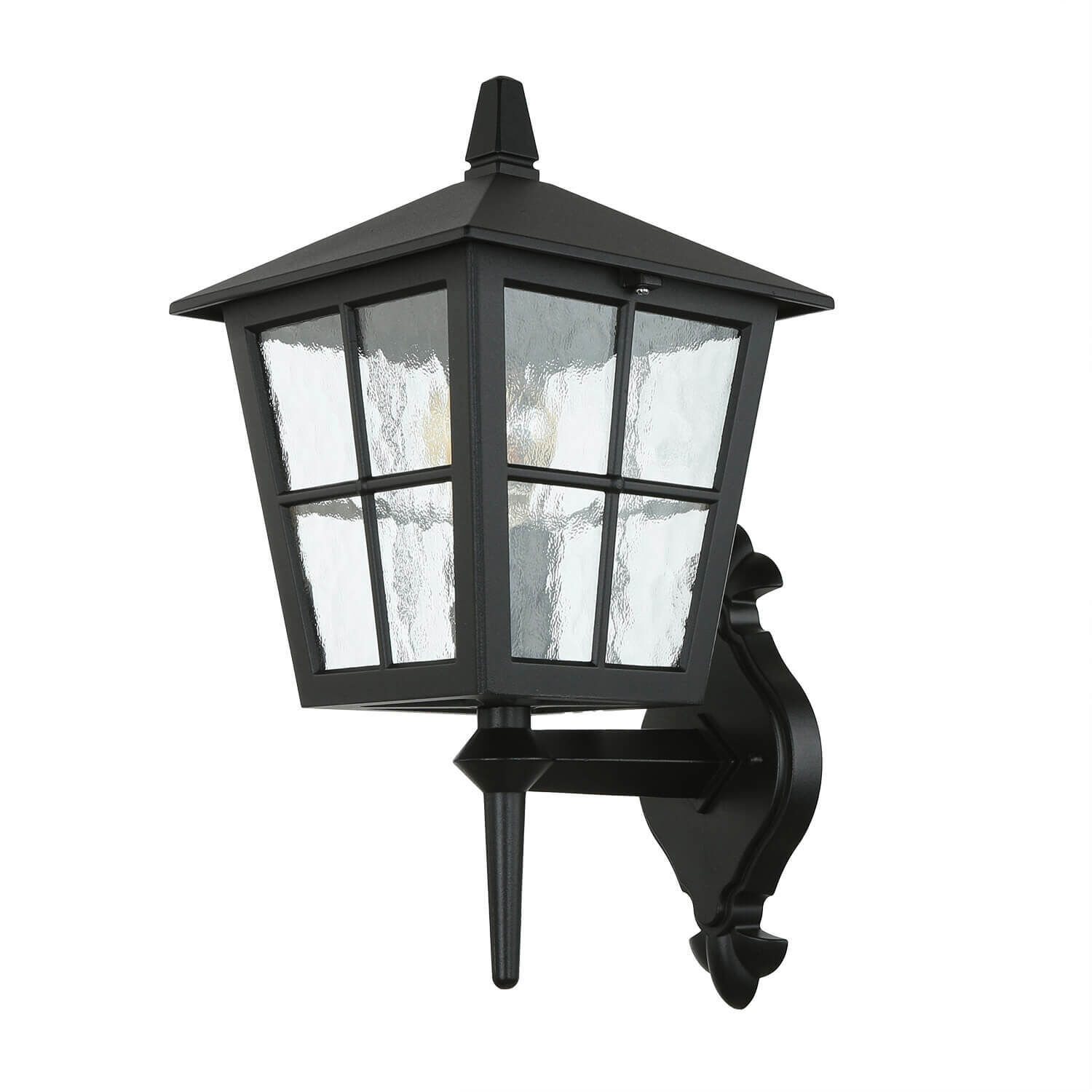 Außen Laterne Schwarz Aluminium IP43 Rustikal LUDGER Lampe