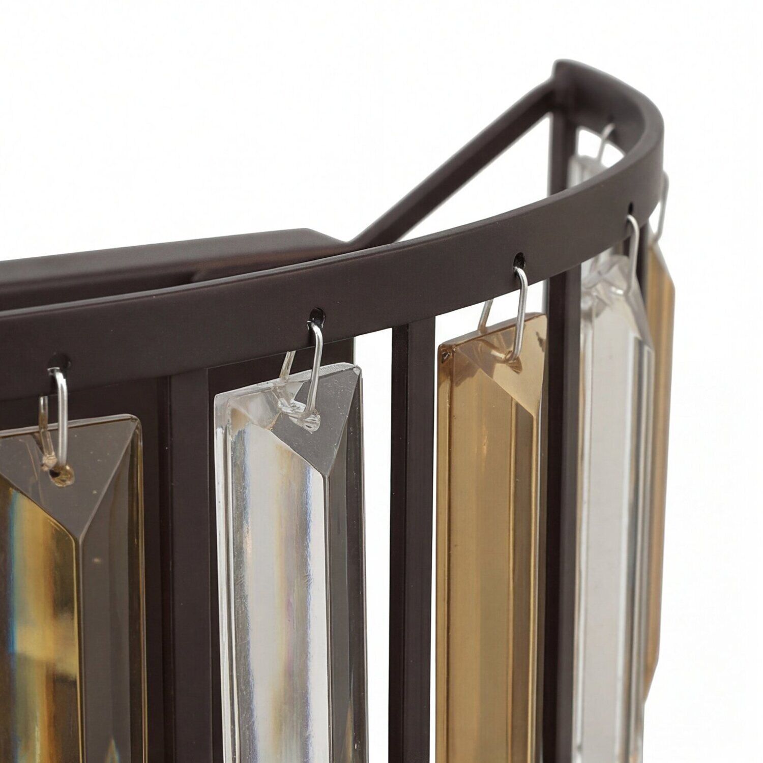 Hängeaufhänger, Glasplättchen, Metallrahmen, Deko-Panel, mehrfarbig