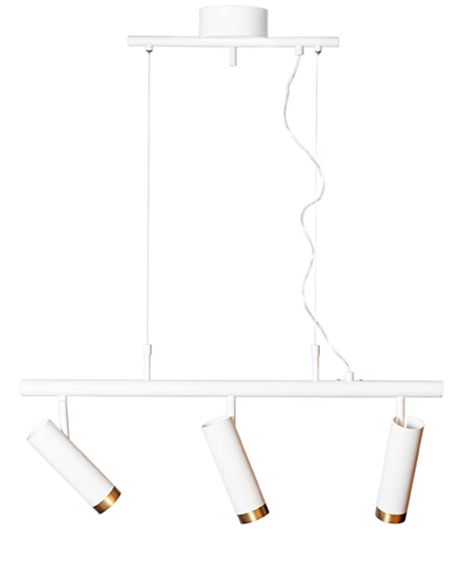 Suspension à 3 flammes 80 cm de large H : max. 140 cm GU10 Lampe