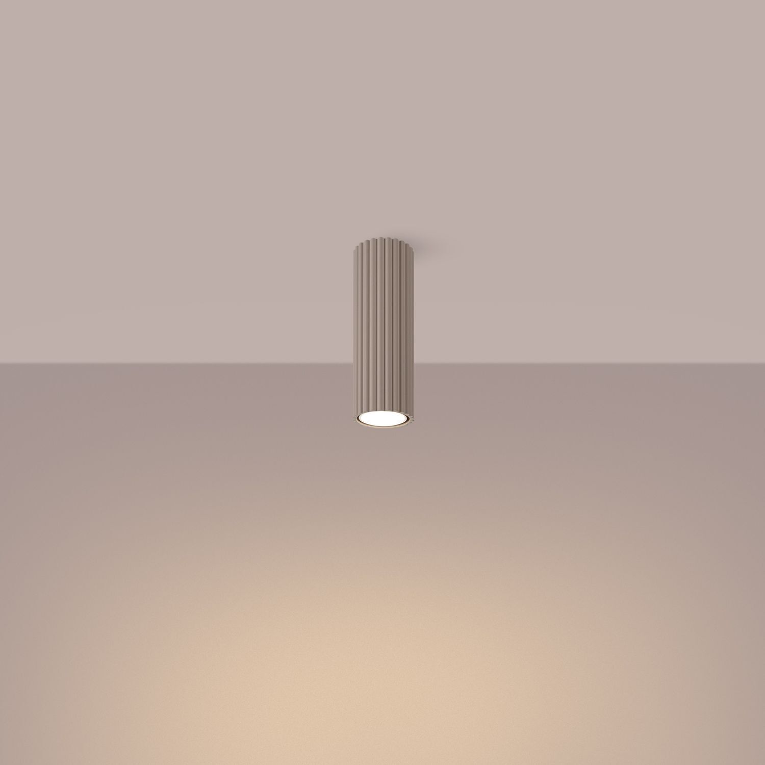 Deckenleuchte Aluminium Taupe GU10 Ø6,5 cm Modern Deckenleuchte