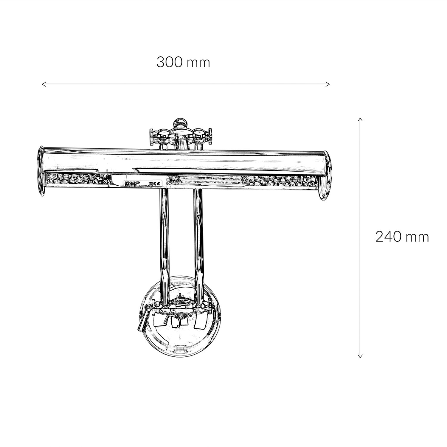 Lampe à tableau ajustable laiton argenté E14