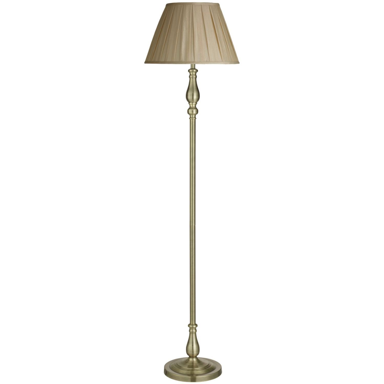 Stehleuchte Wohnzimmer in Messing Antik Braun E27 164 cm Lampe, Lampenschirm