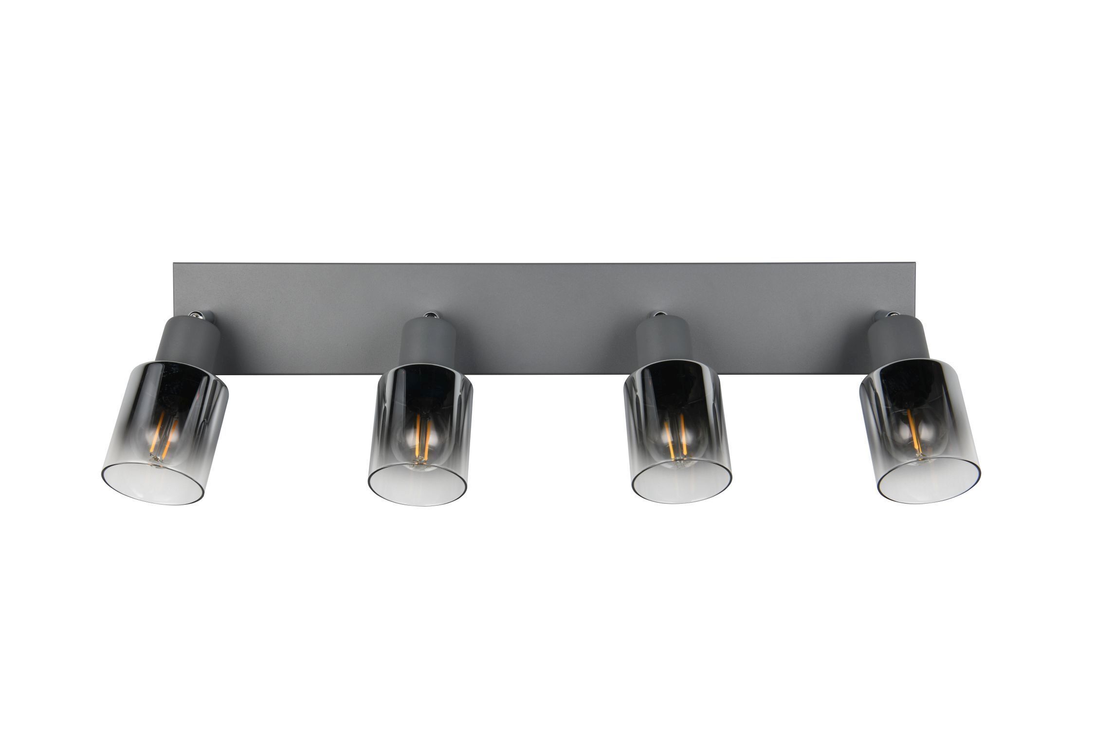 Verstellbarer Deckenspot Rauchglas Metall E14 58,5 cm Deckenleuchte, Leuchte