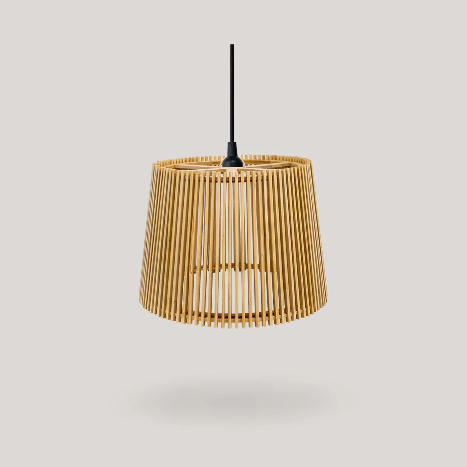 Außen Hängeleuchte Holzschirm E27 IP44 Ø 39 cm YOKKA