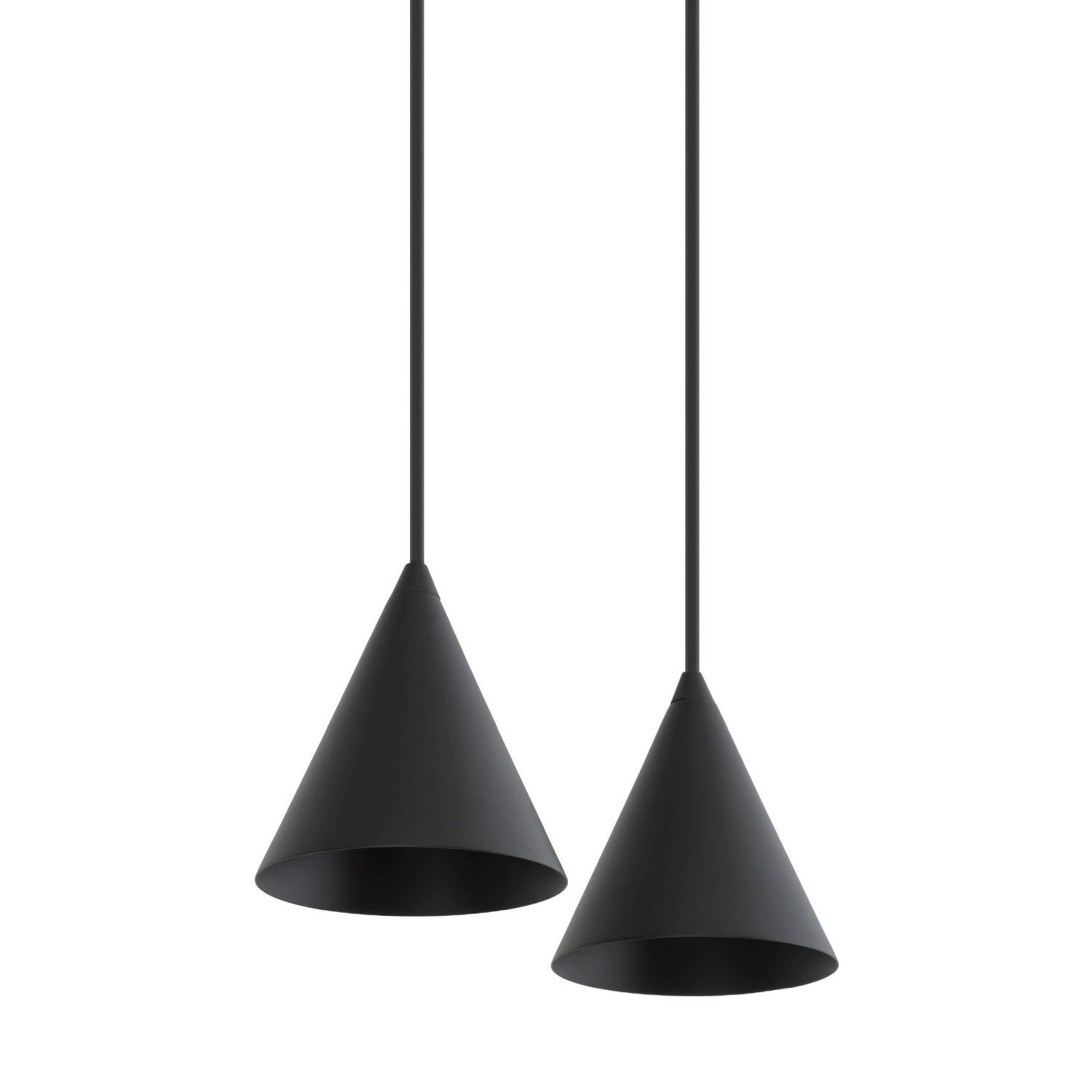 pendant light, cone pendant, black, lighting, dual pendants