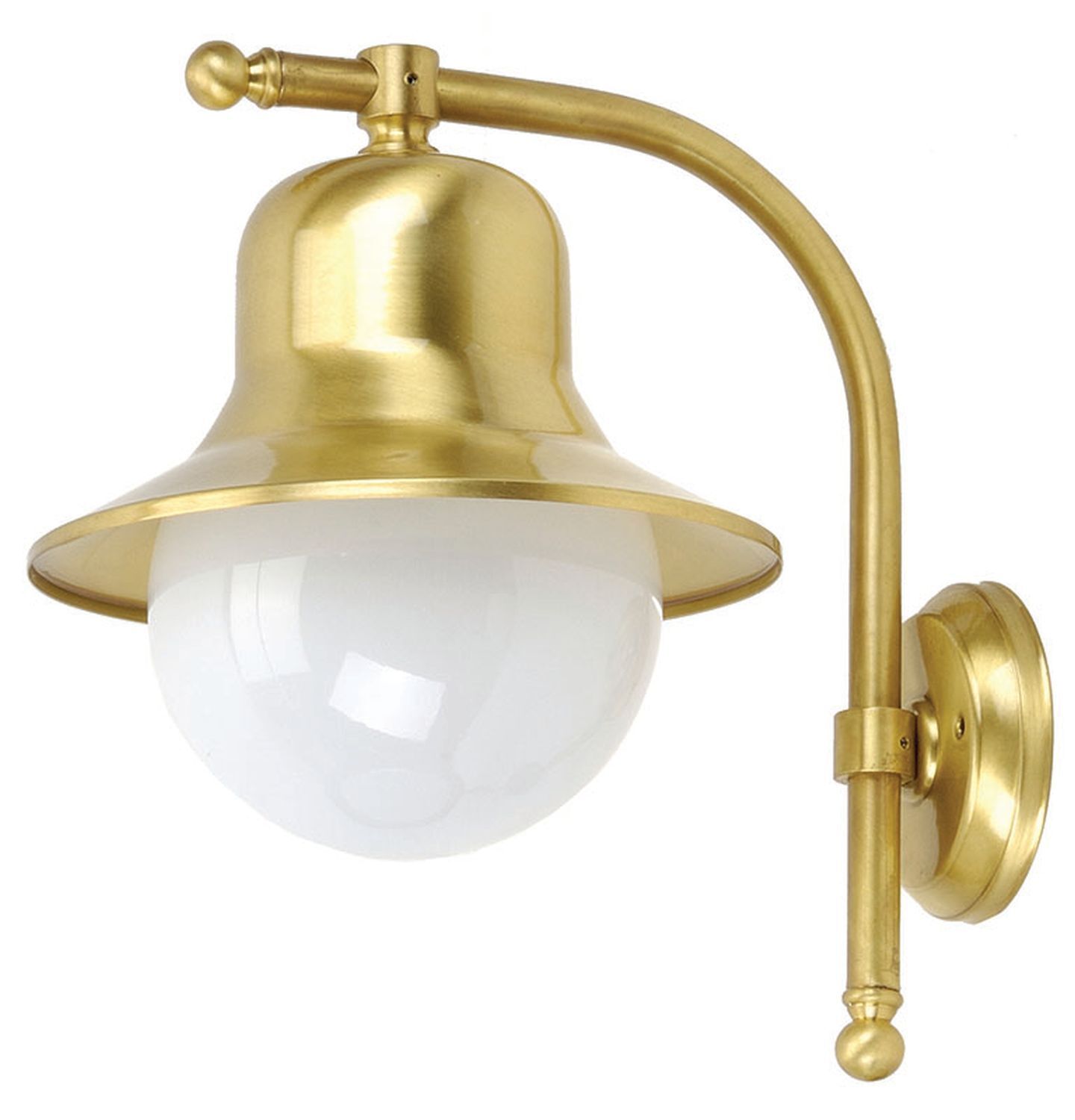 Wandleuchte, Messing, Bronze, Glaskuppel, Wandlampe
