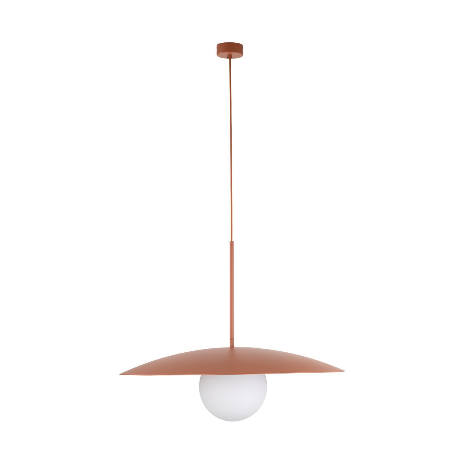 Blendarme Hängelampe Ziegelrot Metall Glas E27 Ø65 cm