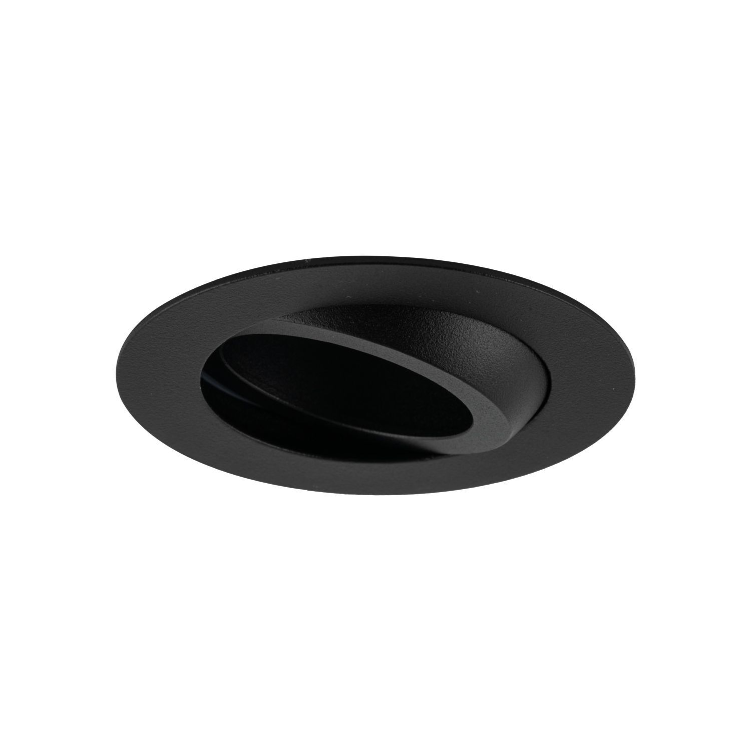 Schwenkbarer Einbauspot Metall Ø7,5 cm IP65 Schwarz