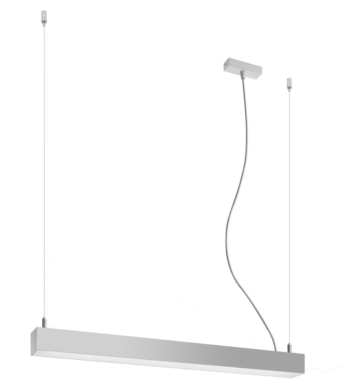 Suspension LED Gris 67 cm de large Métal 3000 K 2080 lm