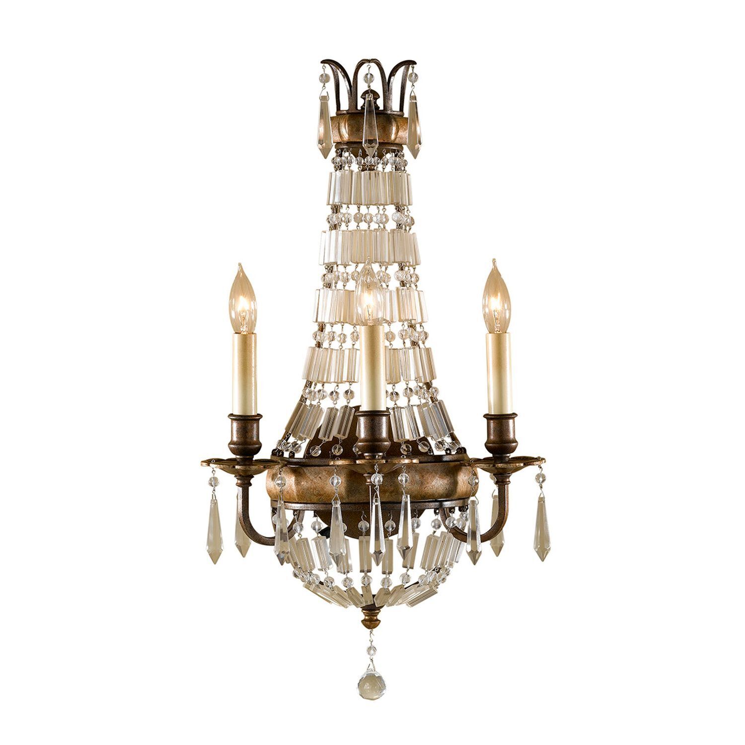 Kristall Wandleuchte Barock Design 58cm hoch NOBLES Leuchter, Lampe