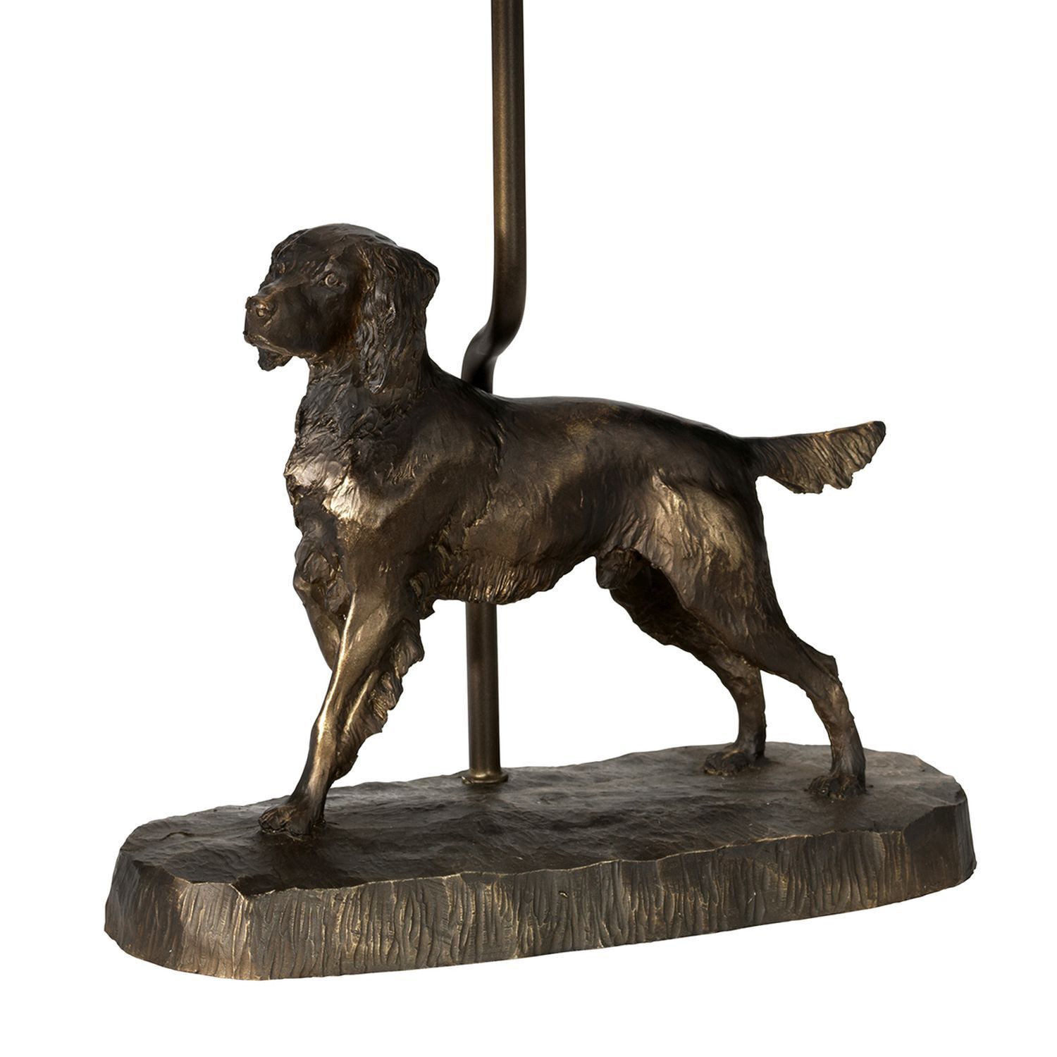 Gestell Tischleuchte E27 in Bronze antik Hund Resin Bronze, Hund, Säugetier, Haustier, Figur