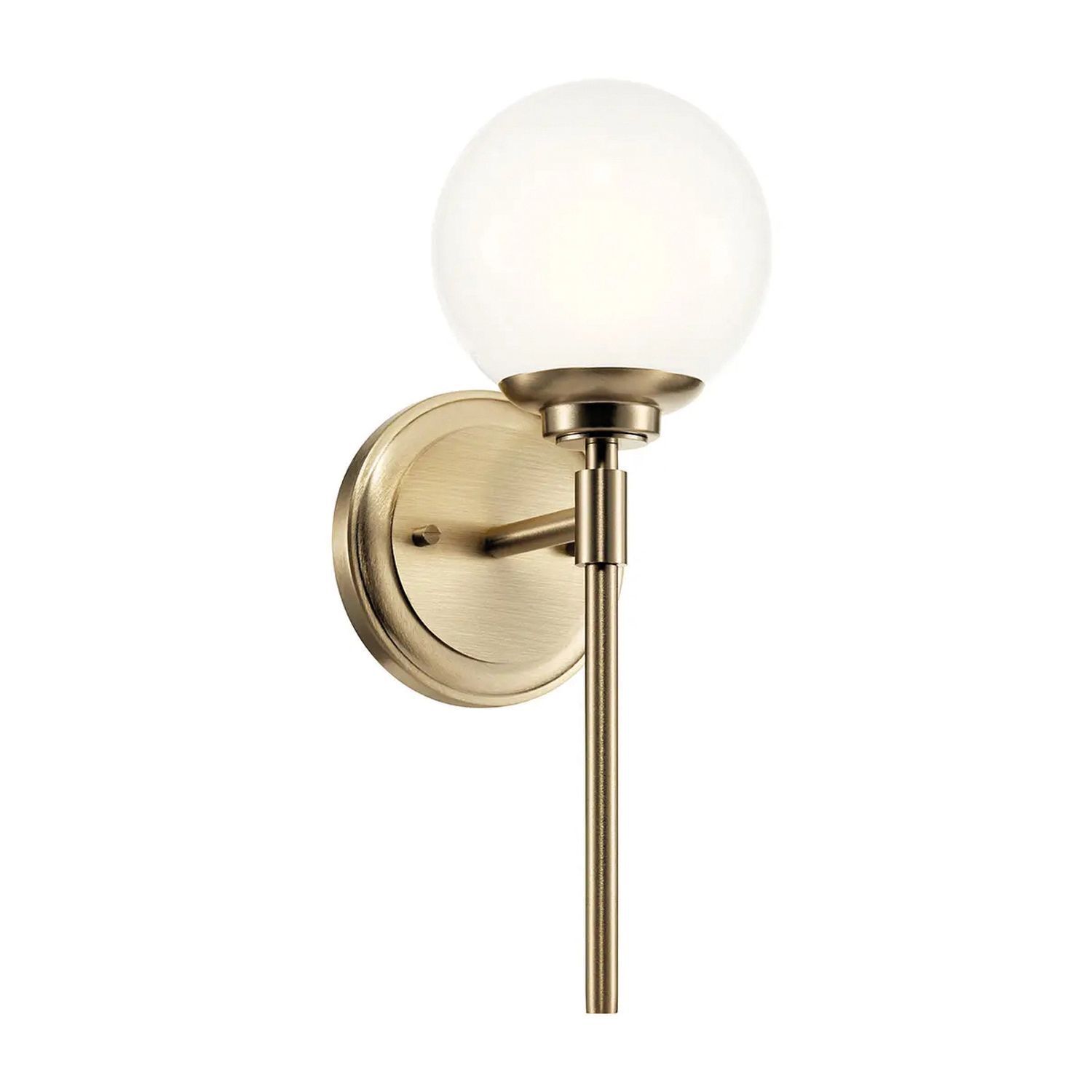 Applique murale salle de bain Abat-jour sphérique H : 34,8 cm avec LED G9 3000K