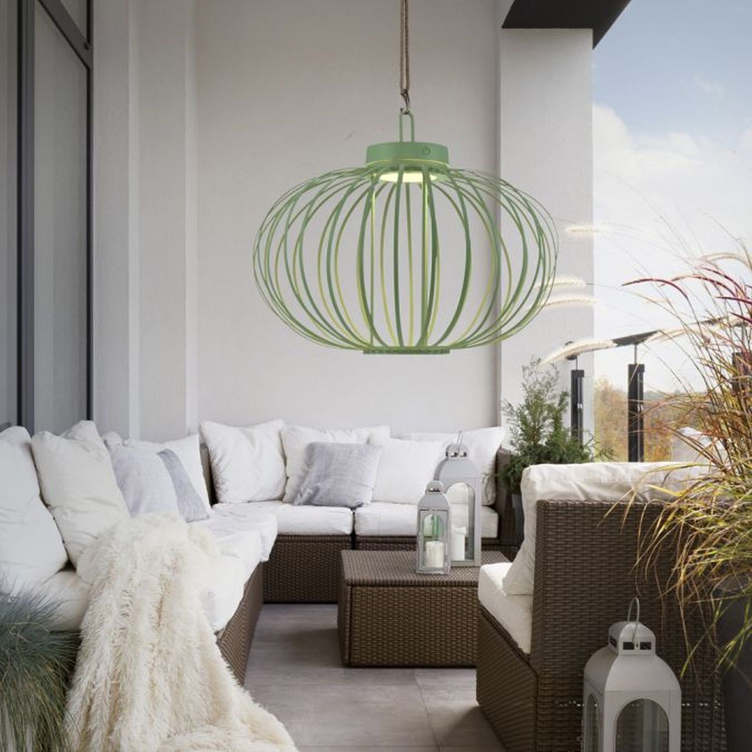 Lampe de table LED rechargeable IP44 Vert dimmable Touch 2 W 37 cm Moebel, Wohnzimmer, Zimmer, Dekoration für Zuhause, Couch