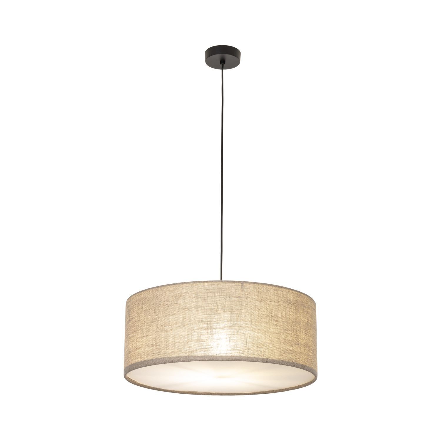 Suspension ronde Ø 50 cm H : max. 110 cm Jute 3x E27 Moderne Lampe, Leuchte, Deckenleuchte, Klebeband