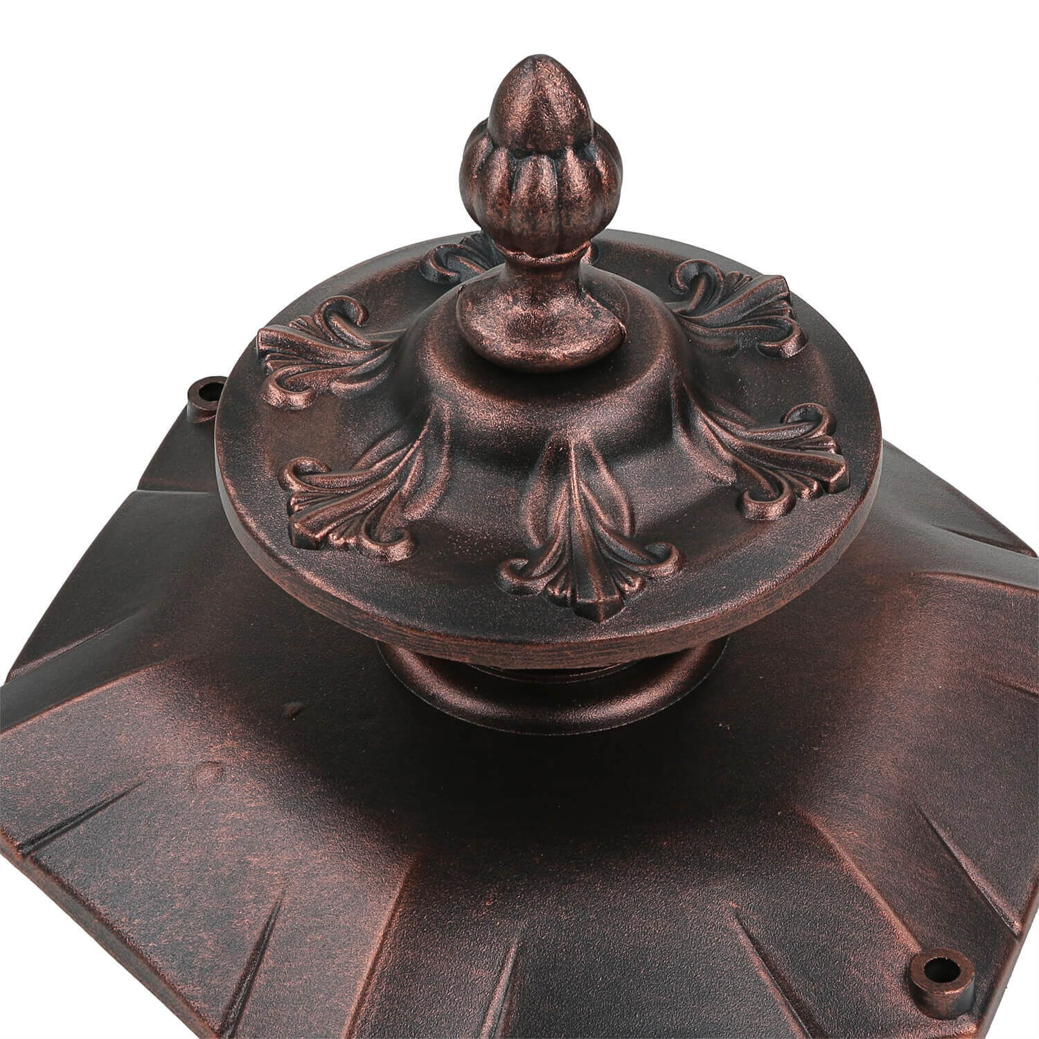 Außen Stehlampe Bronze Antik Ornament Glas E27 AMUR Bronze