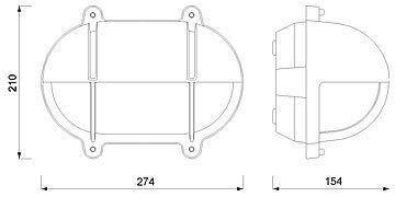 Applique extérieure chrome en laiton IP54 Maritim