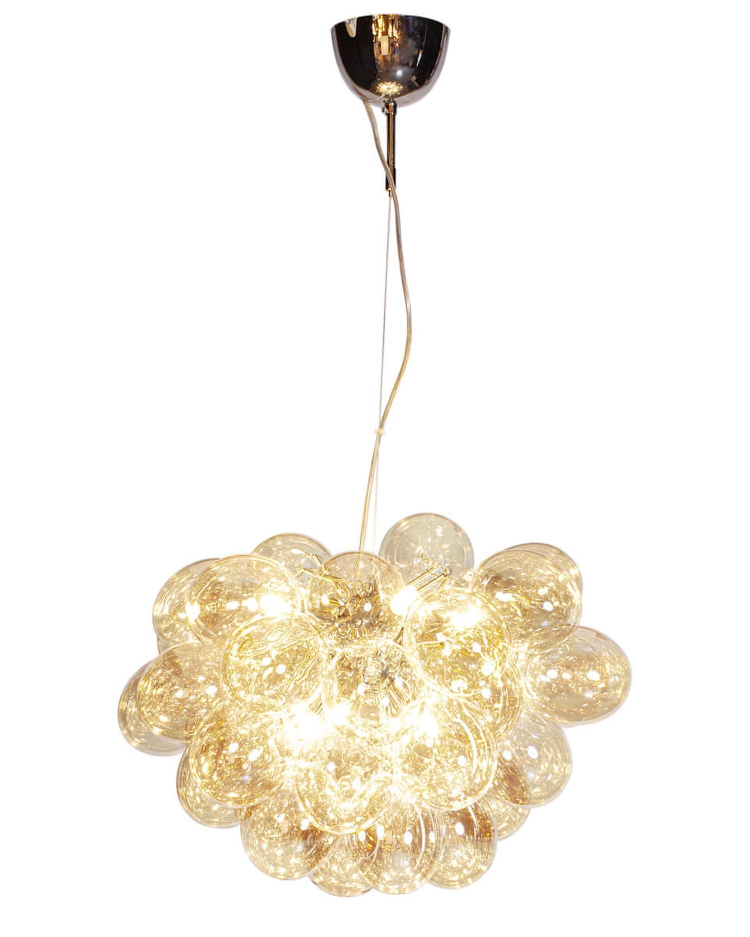 Pendelleuchte Rauchglas Metall B: 50 cm 8x G9 Modern