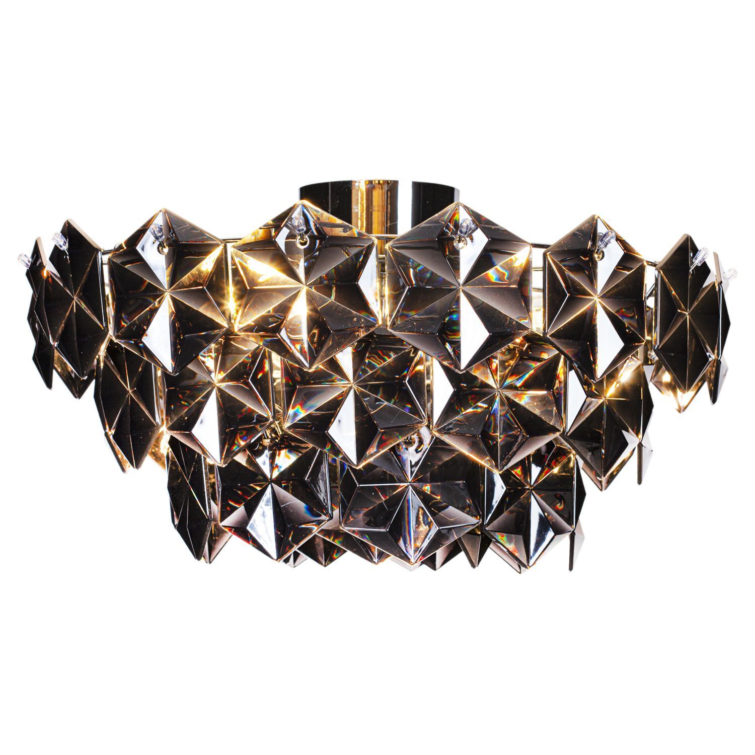 Chandelier, Lampenschirm, Metall, Kristall, Gold