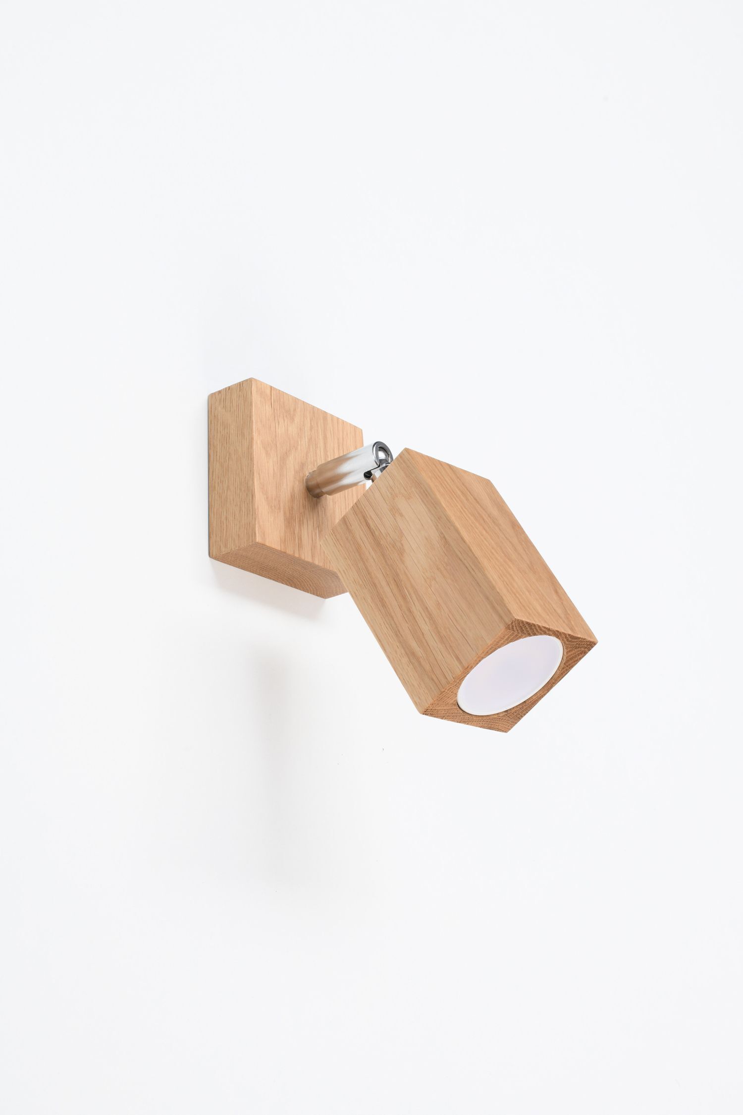 Applique murale Spot orientable GU10 carré Bois moderne